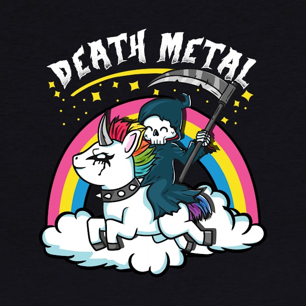 Death Metal Unicorn I Satanic Goth graphic by biNutz